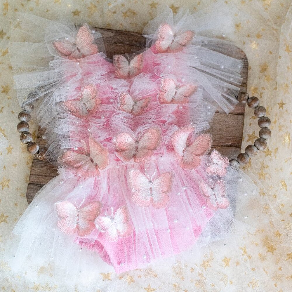 First Birthday Baby Butterfly Dress